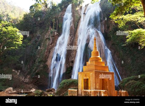 Waterfall In Myanmar Stock Photo Alamy