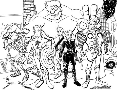 Drawing Avengers #74212 (Superheroes) – Printable coloring pages