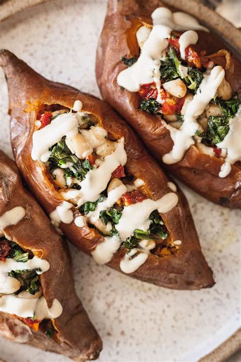 Healthy Stuffed Sweet Potatoes The Live In Kitchen