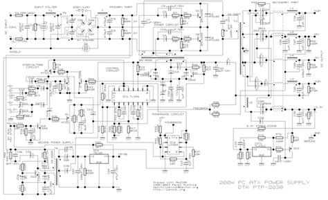 Atx Power Supply Schematic Wiring Diagram Schema