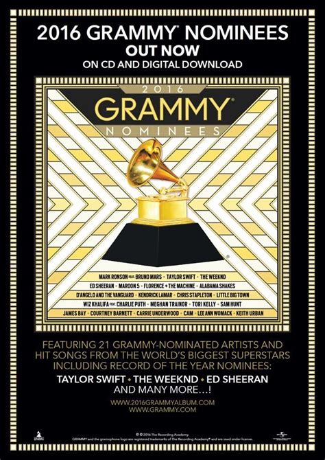 2016 Grammy® Nominees Album Available Now Orange Magazine