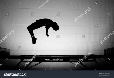 The hilarious video has been viewed more than five million times. Silhouette Backflip On Trampoline Stock Photo 52470844 ...