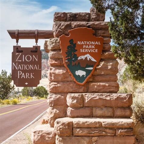 Zion National Park Sign In Orderville Ut