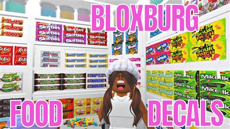 Candy Bloxburg Food Decals Bloxburg Roleplay Nataya Mishel Youtube