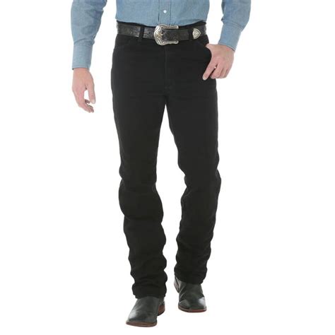 Wrangler Mens Cowboy Cut Slim Fit Jeans Black