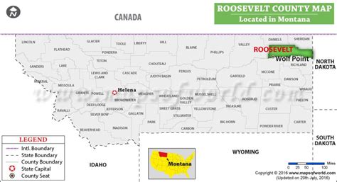 Roosevelt County Map Montana