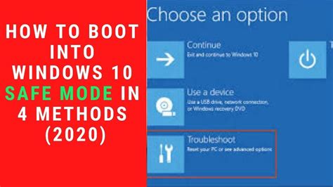 How To Boot Into Windows 10 Safe Mode In 4 Methods 2020 Youtube