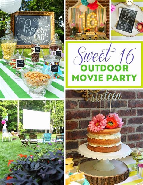 Make your movie idea out of these three simple elements. Abby's Sweet 16 Outdoor Movie Party | Less Than Perfect ...