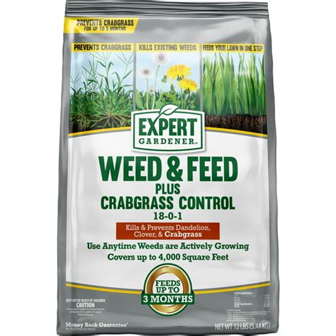 Expert Gardener Weed And Feed Plus Crabgrass Control Lawn Fertilizer 18