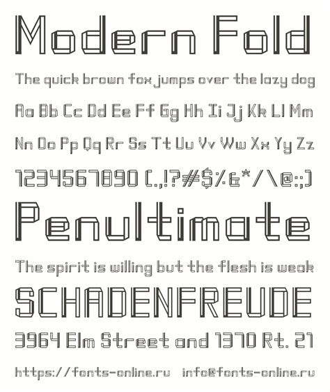 Modern Fold шрифт