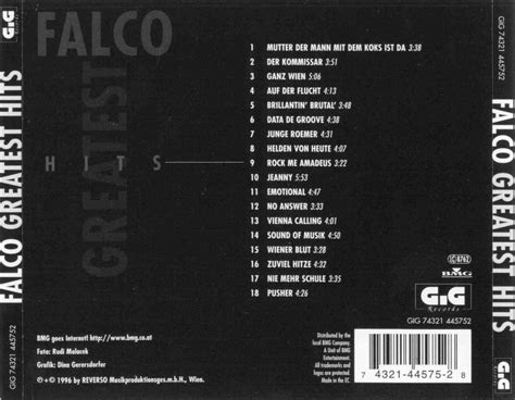 caratulas de cds mi colección falco greatest hits