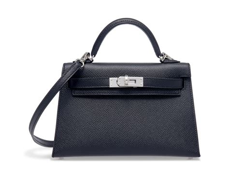 A Black Epsom Leather Mini Kelly 20 Ii With Palladium Hardware HermÈs