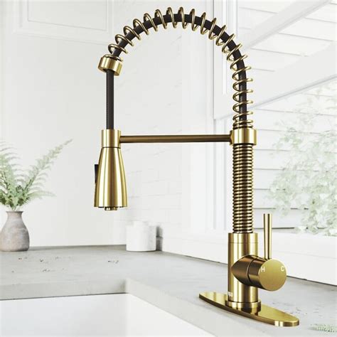 We have thoroughly reviewed the vigo faucet range for kitchens and bathrooms. VIGO Brant Matte Gold 1-Handle Deck Mount Pull-Down Handle ...