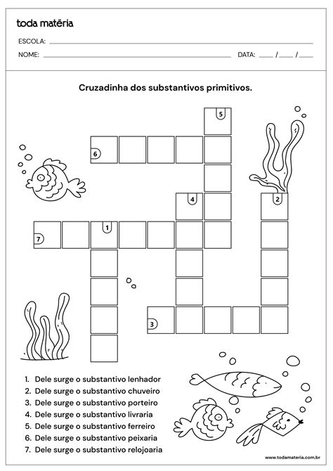 Atividades Com Substantivo Primitivo E Derivado