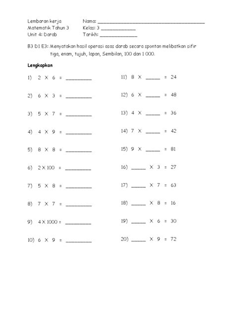 You can follow any responses to this entry through the rss 2.0 feed. Lembaran kerja Matematik Tahun 3