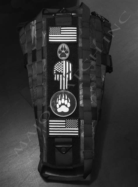 Kryptek Black Camo Tactical Police K9 Milspec Dog Harness Vest