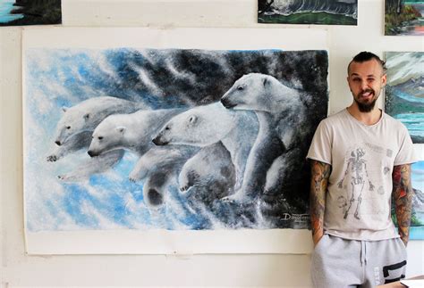 Large Polar Bears Painting By Atomiccircus Deviantart Com On