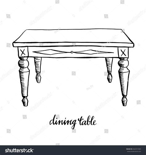 Pencil Drawing Of A Table