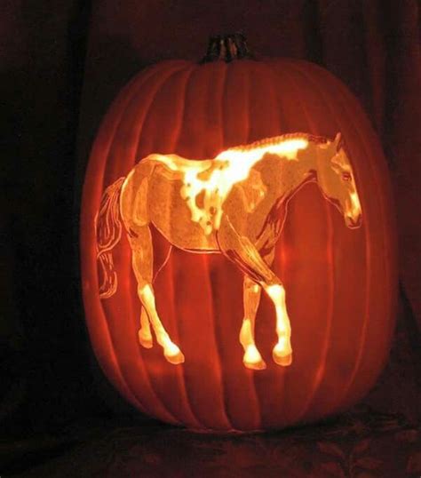 A Horse Jack O Lantern Pumpkin Carving Halloween Pumpkins Carvings