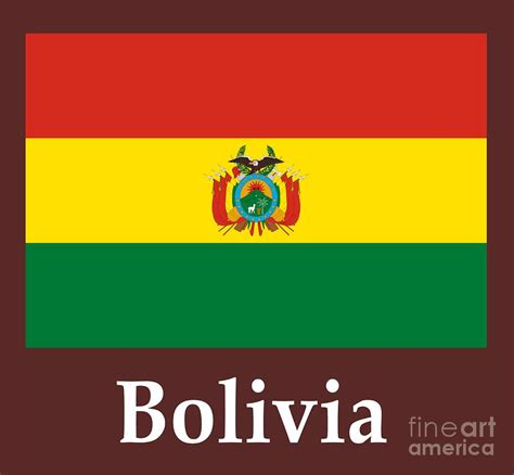 Bolivia Flag And Name Digital Art By Frederick Holiday