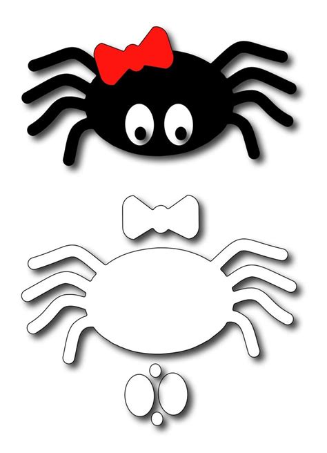 Large Cute Spider Frantic Stamper Etsy Halloween Spider Crafts