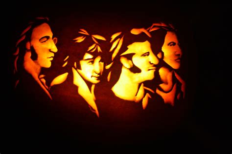 Pumpkin Carving Of The Beatles Pumpkin Beatles Autumn Beatles