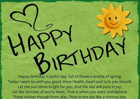 Poems For Birthdays Happy Birthday Wishes 2024 Greeting Wishes And