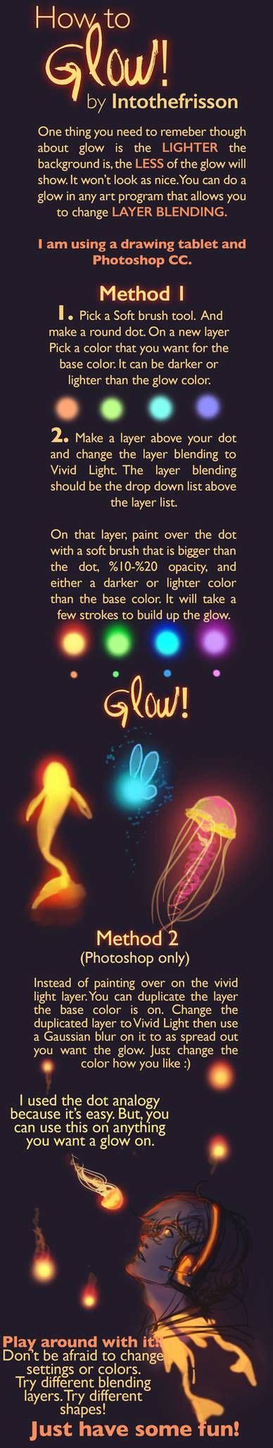 How To Glow Tutorial On Glowing By Intothefrisson On Deviantart