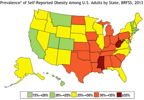 cdc the most obese states in the us business insider