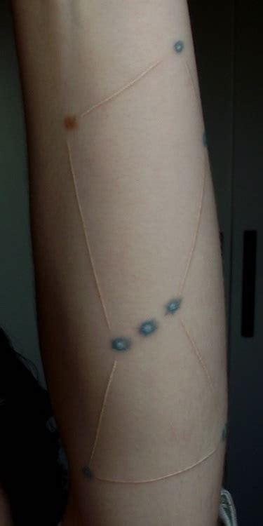 Posting pictures once your tattoo is fully healed. Orion Constellation Tattoo Design on Forearm