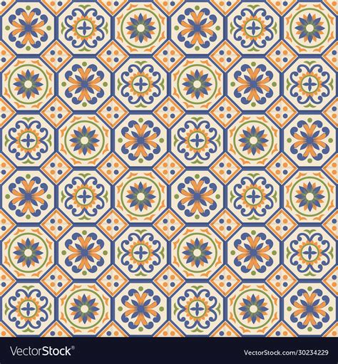 Mediterranean Seamless Pattern From Moroccan Tiles
