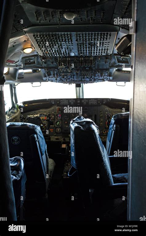 The Cockpit Of The Air Force One Plane From The 1980s In The Ronald Reagan Presidential Library