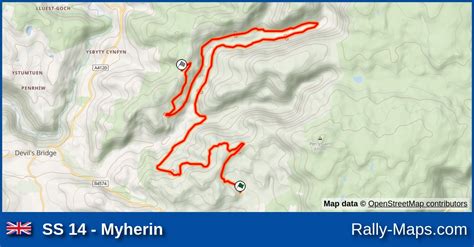 Ss 14 Myherin Stage Map Welsh International Rally 1988 Brc 🌍