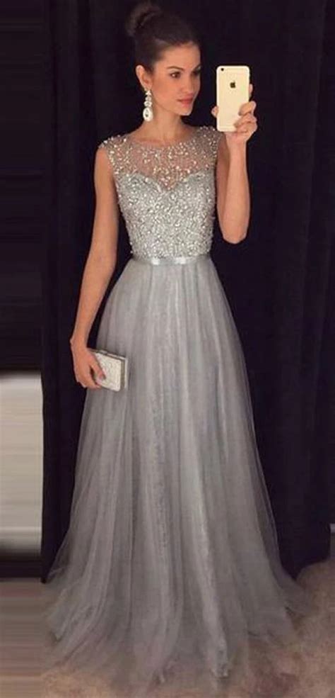 Silver Grey Prom Dress 2020 Evening Dress Winter Formal Dress Pagea Promcoming Grey Prom