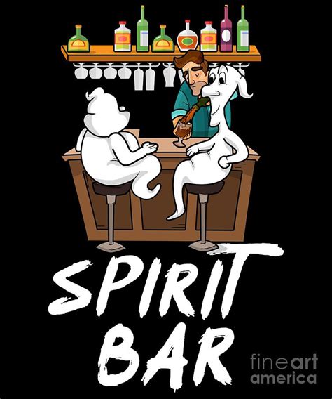 Funny Halloween Ghost Drinking Costume Spirit Bar Digital Art By Martin