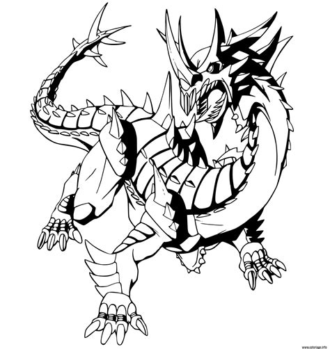 Coloriage trox bakugan dragon  JeColorie.com