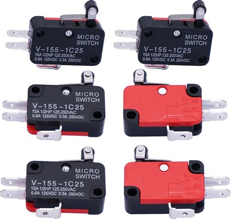 Twidec 10pcs Micro Limit Switch Short Hinge Roller Lever Arm Switch