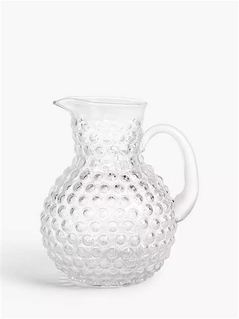 John Lewis And Partners Bobble Glass Jug 27l Clear