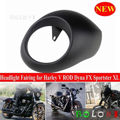 Matte Black Front Headlight Fairing Cowl For Harley V Rod Dyna Fx