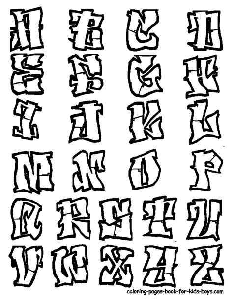 Graffiti Letters Alphabet Digital A Z Style New Grafiti Makmu