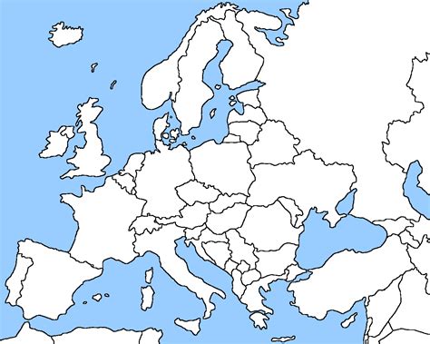 As you zoom in, labels for regional features grow less important and labels for local features become more important. Map Of Europe Without Labels | Campus Map