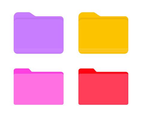 Premium Vector Colorful Icon Folders