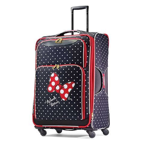 Disneys Minnie Mouse Red Bow And Faces Spinner Luggage By American