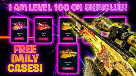 Opening Free Daily Cases On Skinclub Level 100 Youtube
