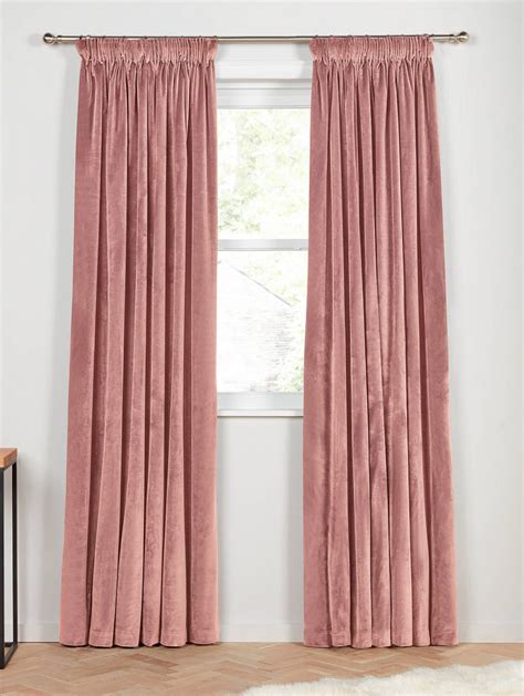 Dusty Rose Luxury Velvet Curtain Window Curtain Panels Etsy