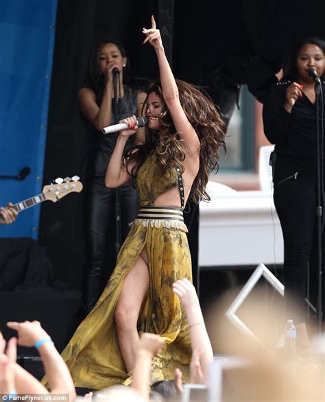 Bare Essentials Selena Gomezs Risque Wardrobe Malfunction Steals The Show At Radio Event