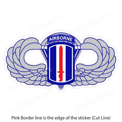 193rd Infantry Brigade Airborne Wings Army Vinyl Bumper Sticker Window