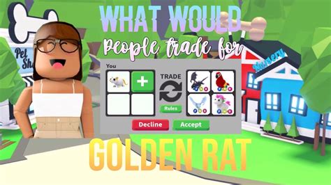 What People Trade For Golden Rat Adopt Me Roblox Youtube