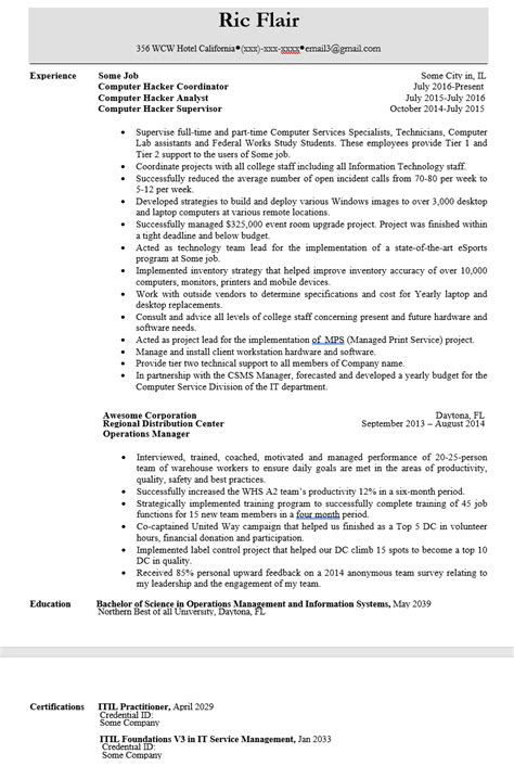 Information technology infrastructure library also known as the itil is a professional the itil v3 certification foundation certification has mainly 5 volumes, and each volume has a different field of. Itil Certified Itil Resume