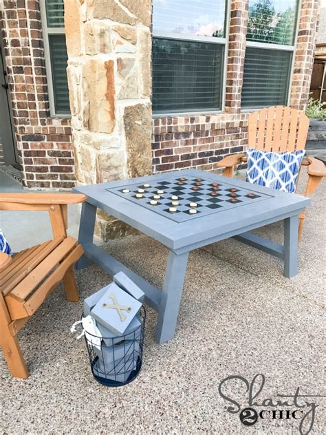 DIY Outdoor Game Table - Shanty 2 Chic